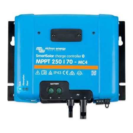 Inverters R Us Victron Energy SmartSolar Charge Controller, MPPT 250V/70-MC4 Connection VE.Can, Blue, Aluminum SCC125070320